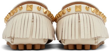Tenisky a topánky Valentino Valentino Garavani Plaster Caster Driver Loafers with Fringes and Pyramid Studs Biela | 6W2S0LL2FFW, 1