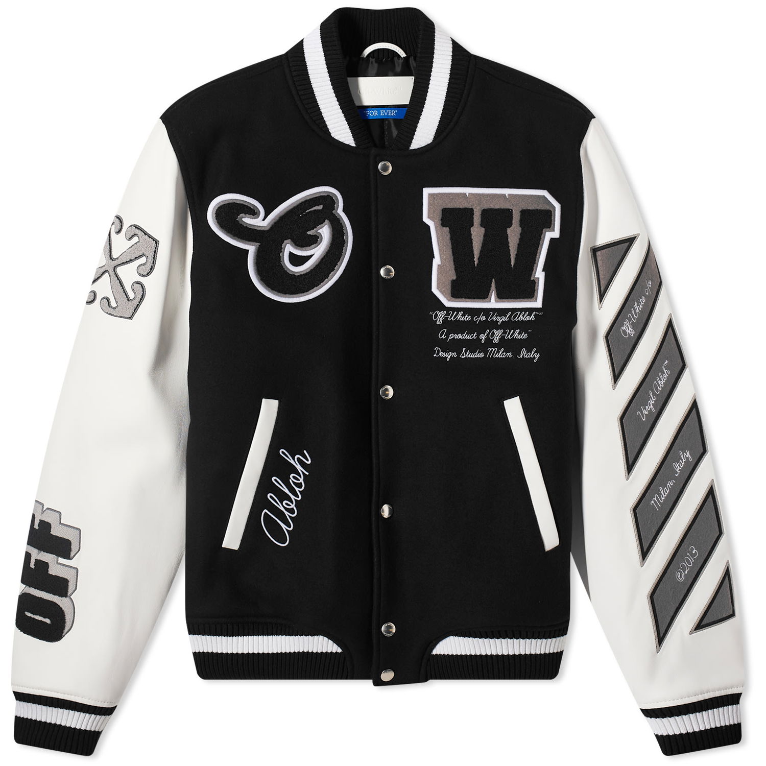 Bunda Off-White Wool Varsity Jacket Čierna | OMJA122C99LEA0021010, 0