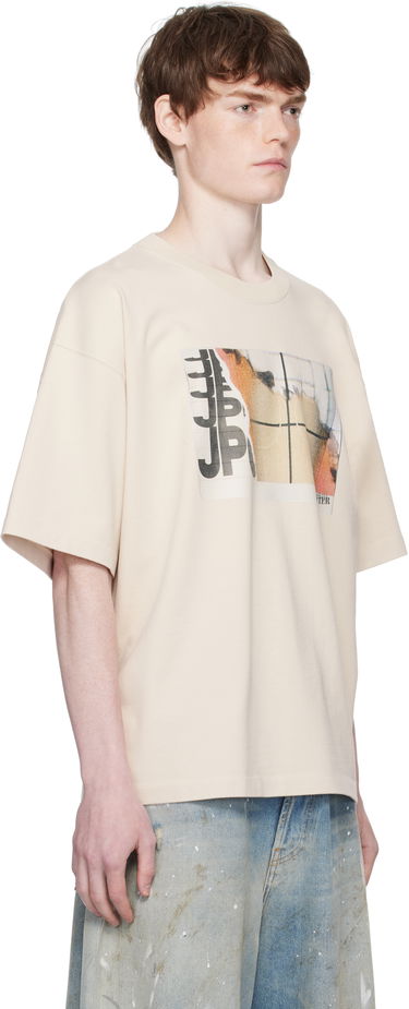 Tričko Jean Paul Gaultier Jean Paul Gaultier Oversized Printed T-Shirt Béžová | 25/03-W-TO293-J001-691501, 1
