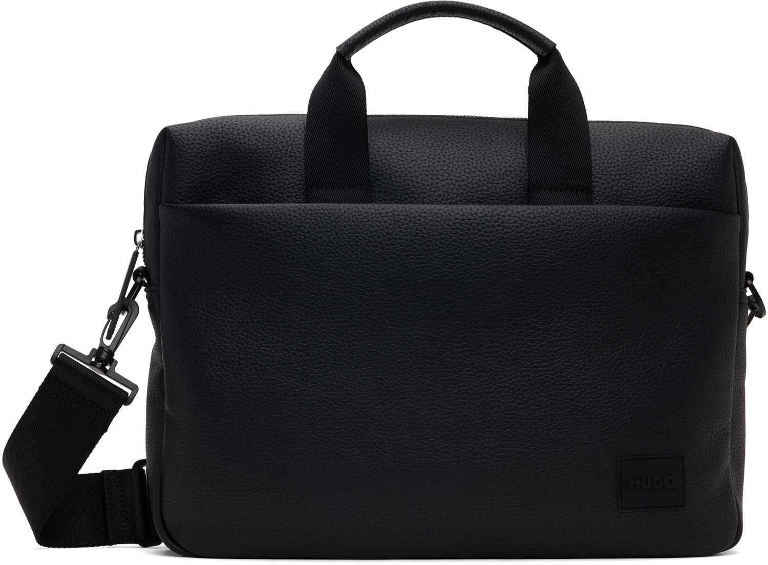Kufor BOSS Grained Faux-Leather Briefcase Čierna | 50535689, 0