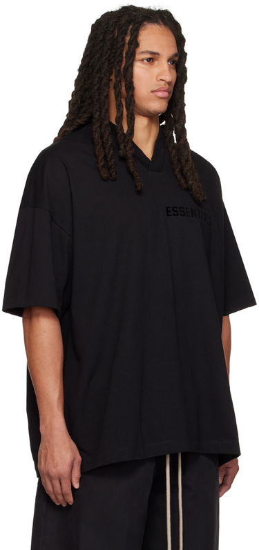 Tričko Fear of God Fear of God ESSENTIALS V-Neck T-Shirt Čierna | 125SP234110F, 1