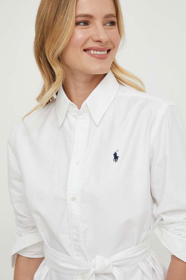 Šaty Polo by Ralph Lauren Mini Shirt Dress Ralph Lauren Biela | 211928804, 3