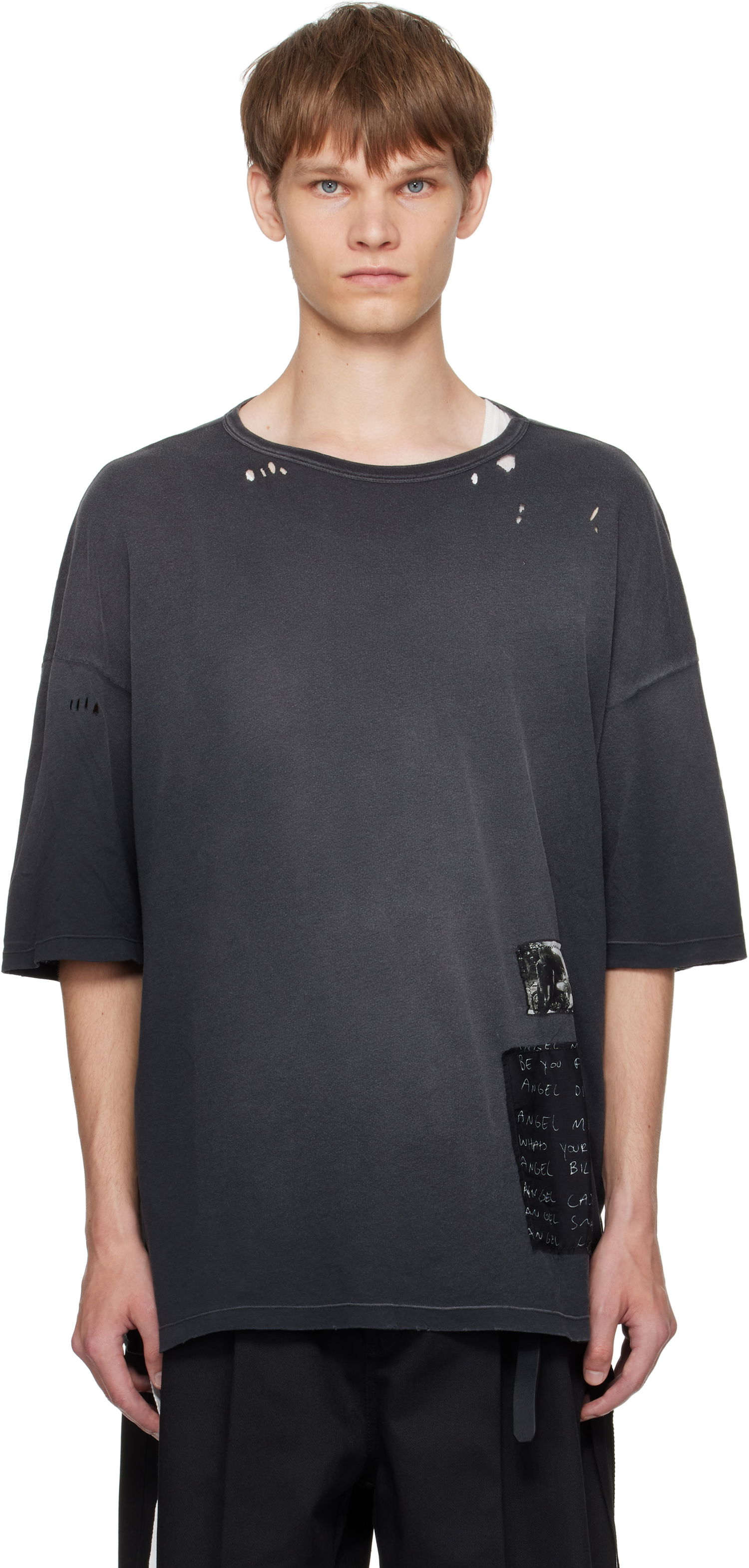 Tričko Ann Demeulemeester Ann Demeulemeester Dieter High-Comfort T-Shirt Čierna | B0013222-FA637-098, 0