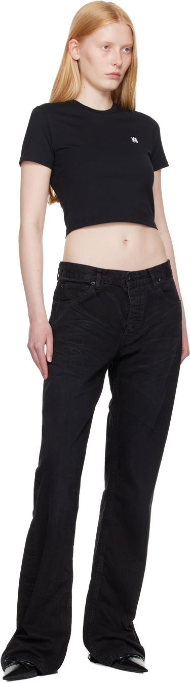 Crop Top AMIRI 'MA' Embroidered Baby Tee Čierna | AWJYTE1020, 3