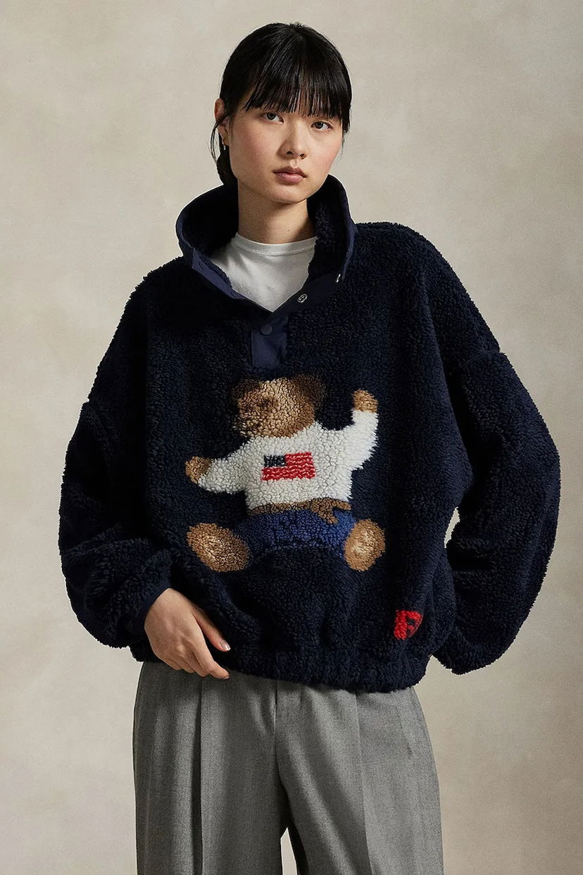 Mikina Polo by Ralph Lauren Polo Ralph Lauren Fleece Pullover with Bear Navy | 211971768