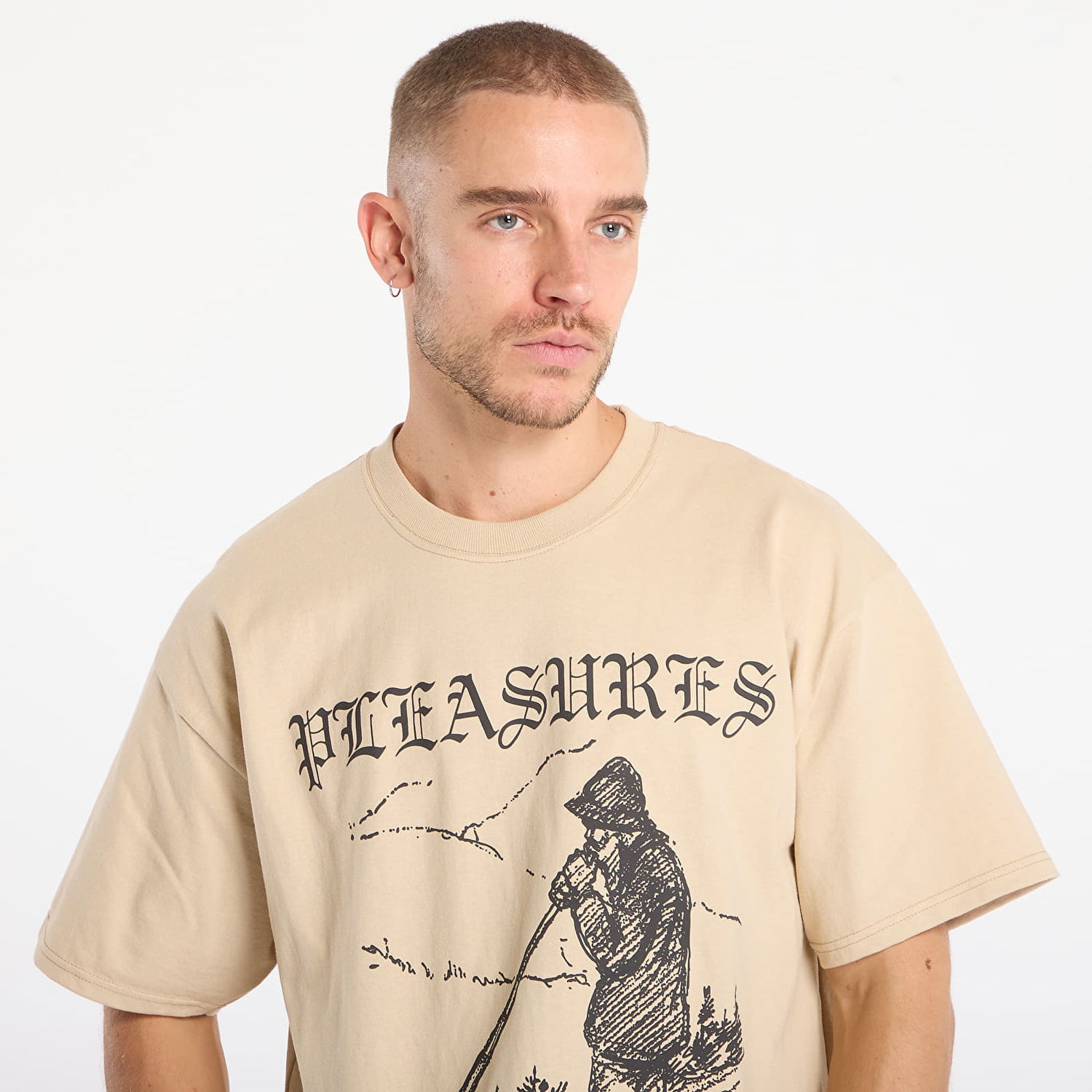 Tričko Pleasures Pipe T-Shirt Béžová | P25F079-SAND, 1