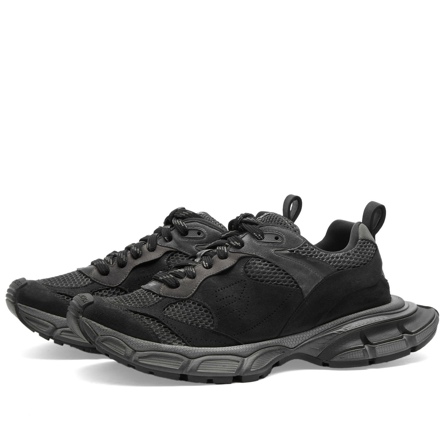 Tenisky a topánky Balenciaga Men's 3XL Suede Oversized Sneakers in Grey Mix, Size UK 10 | END. Clothing Čierna | 759693-W3XLI-1819, 0