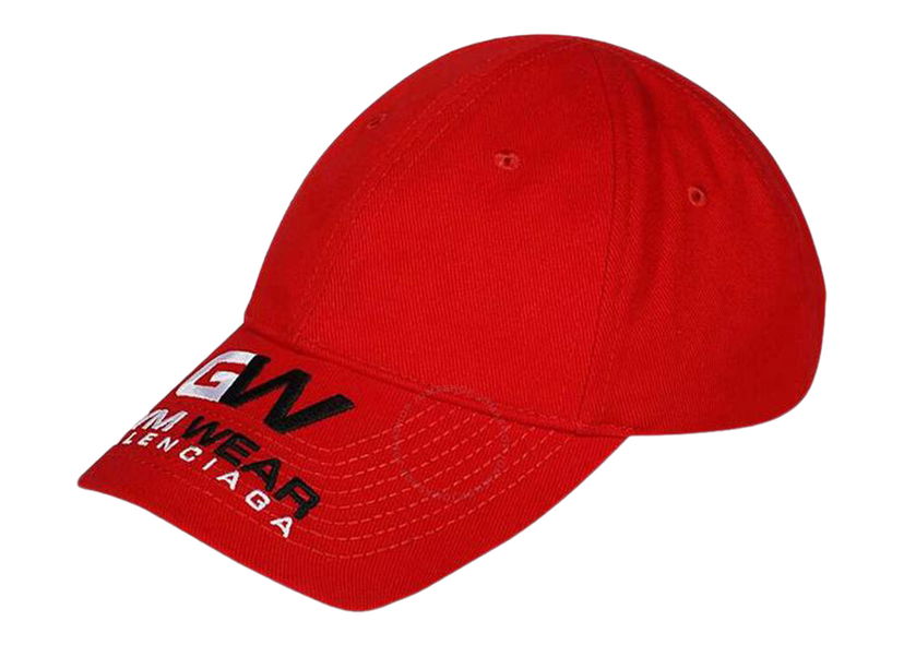 Šiltovka Balenciaga Gym Wear Velcro Strap Cap Red/White/Black Červená | 6273903 410B2 6400