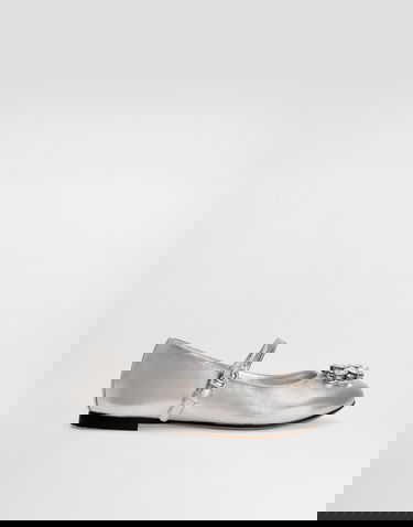 Tenisky a topánky Dolce & Gabbana Nappa Leather Ballet Flats With Brooches Metalická | D11376AX26180998, 0