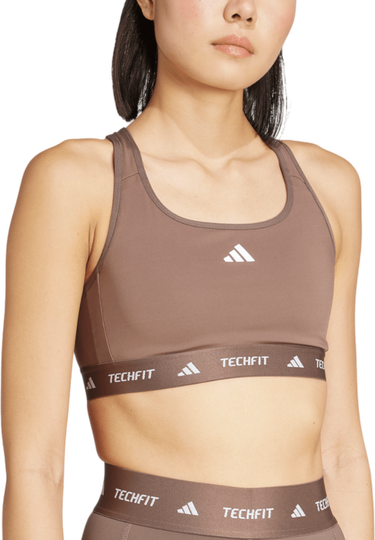 Podprsenka adidas Originals TechFit Medium Support Bra Hnedá | jv9755, 0