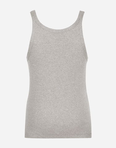 Tielko Dolce & Gabbana Slim-fit Fine-rib Singlet Šedá | G8PA8TFU7AVS8290, 1