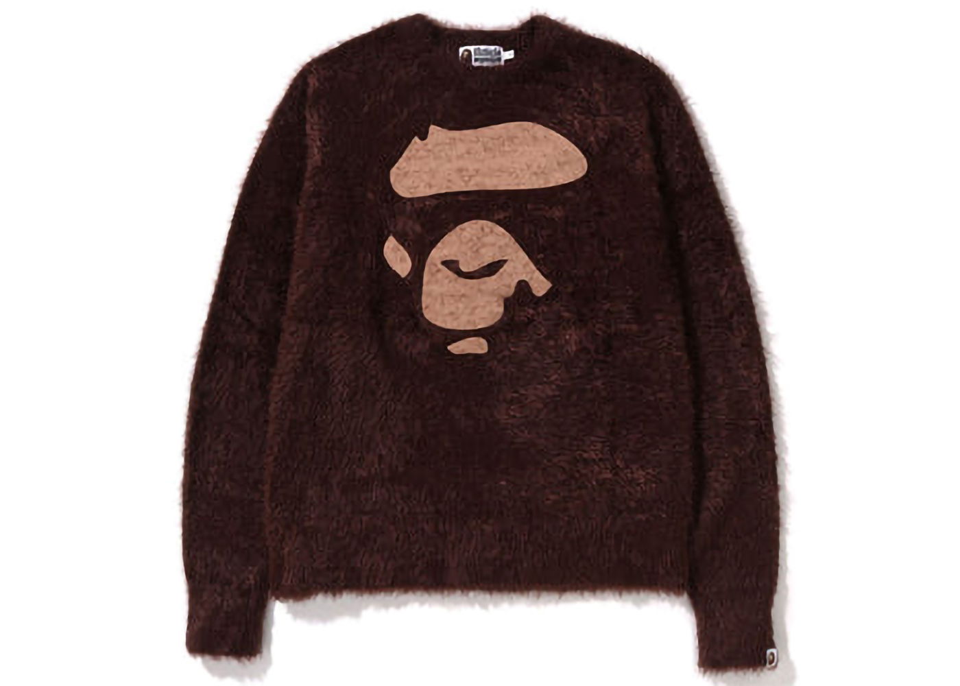 Sveter BAPE Ape Face Knit Hnedá | 1I80-120-003, 0