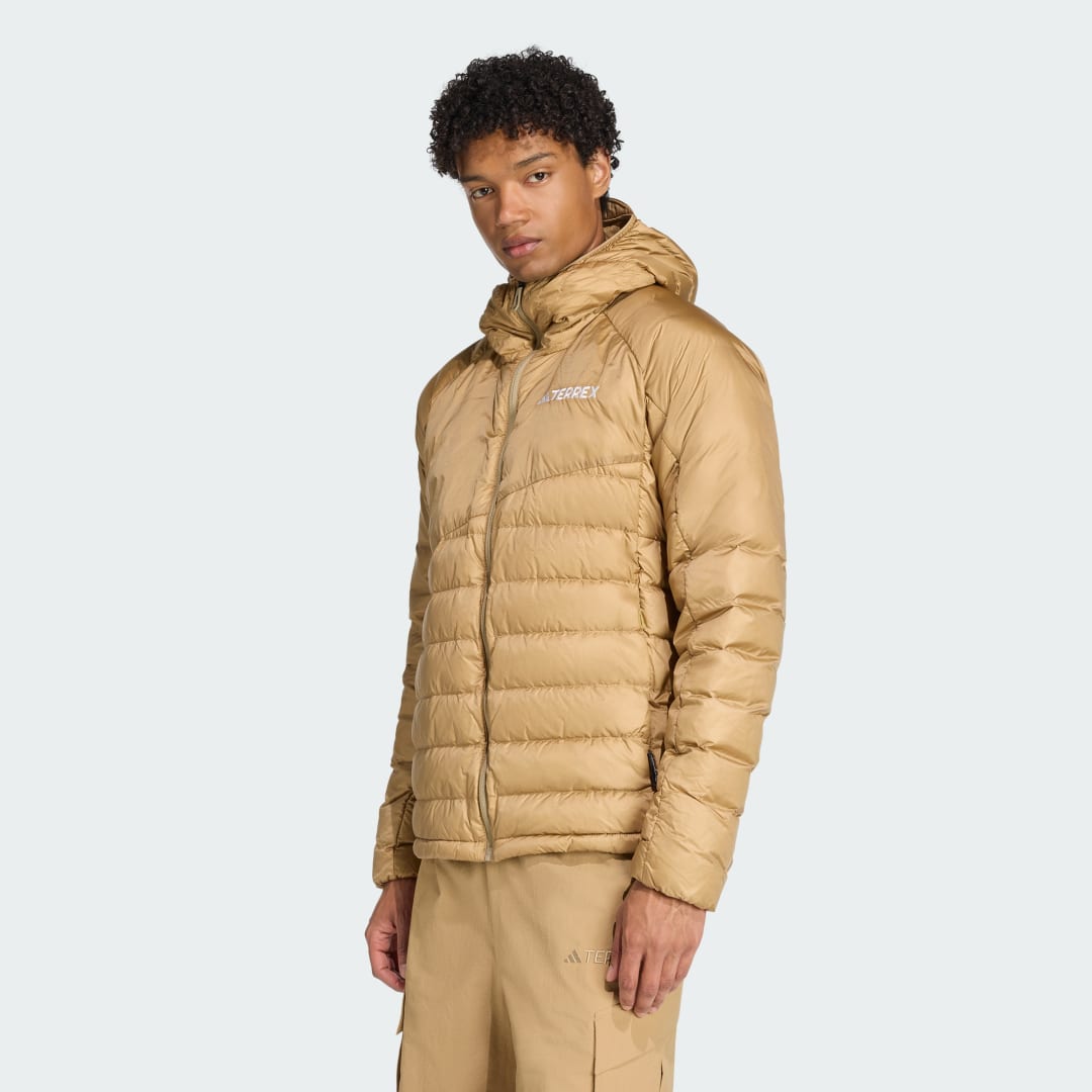 Prešívaná bunda adidas Performance Terrex Xperior Climawarm Hooded Down Jacket Béžová | JL5561, 0