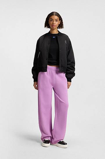 Tepláky BOSS Loose-Fit Cotton Terry Tracksuit Bottoms Fialová | 50545019, 1