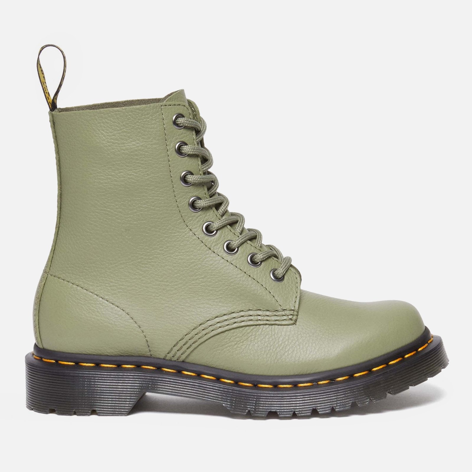 1460 Pascal Virginia Leather 8-Eye Boots - Muted Olive
