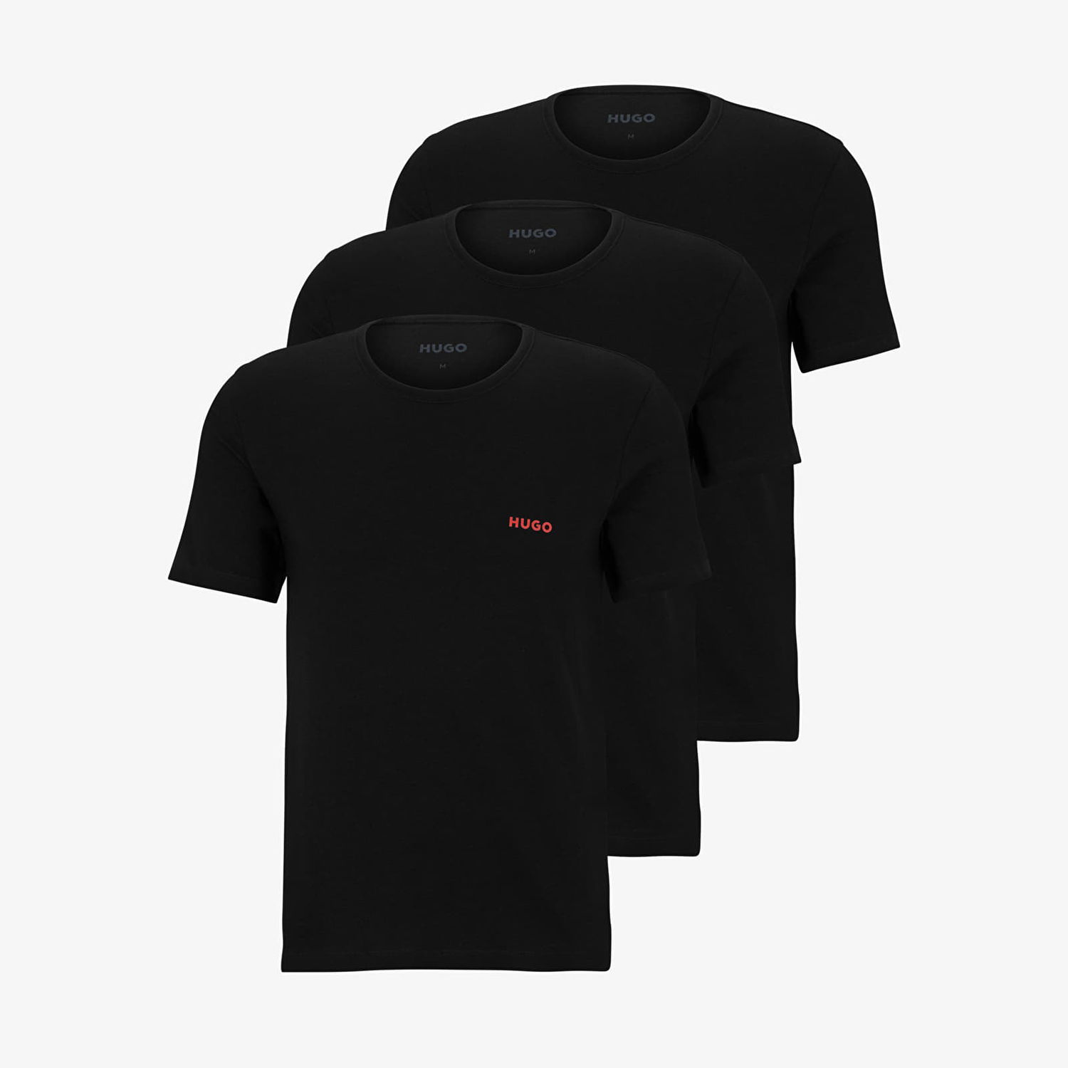 Tričko BOSS 3-Pack Crew Neck Cotton T-Shirts Čierna | 50493972-001, 0