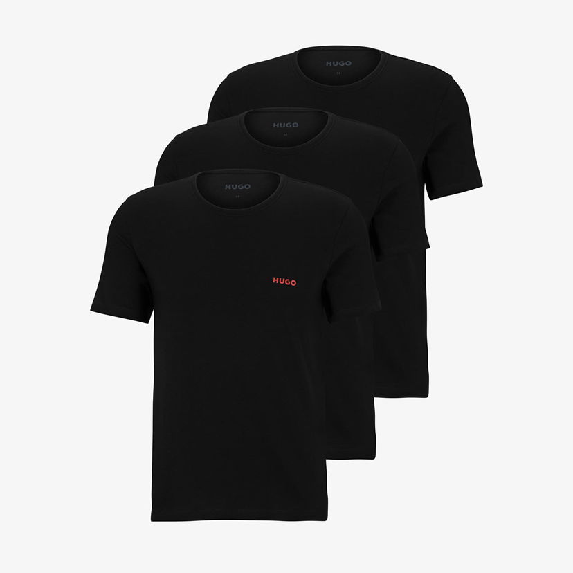 Tričko BOSS 3-Pack Crew Neck Cotton T-Shirts Čierna | 50493972-001