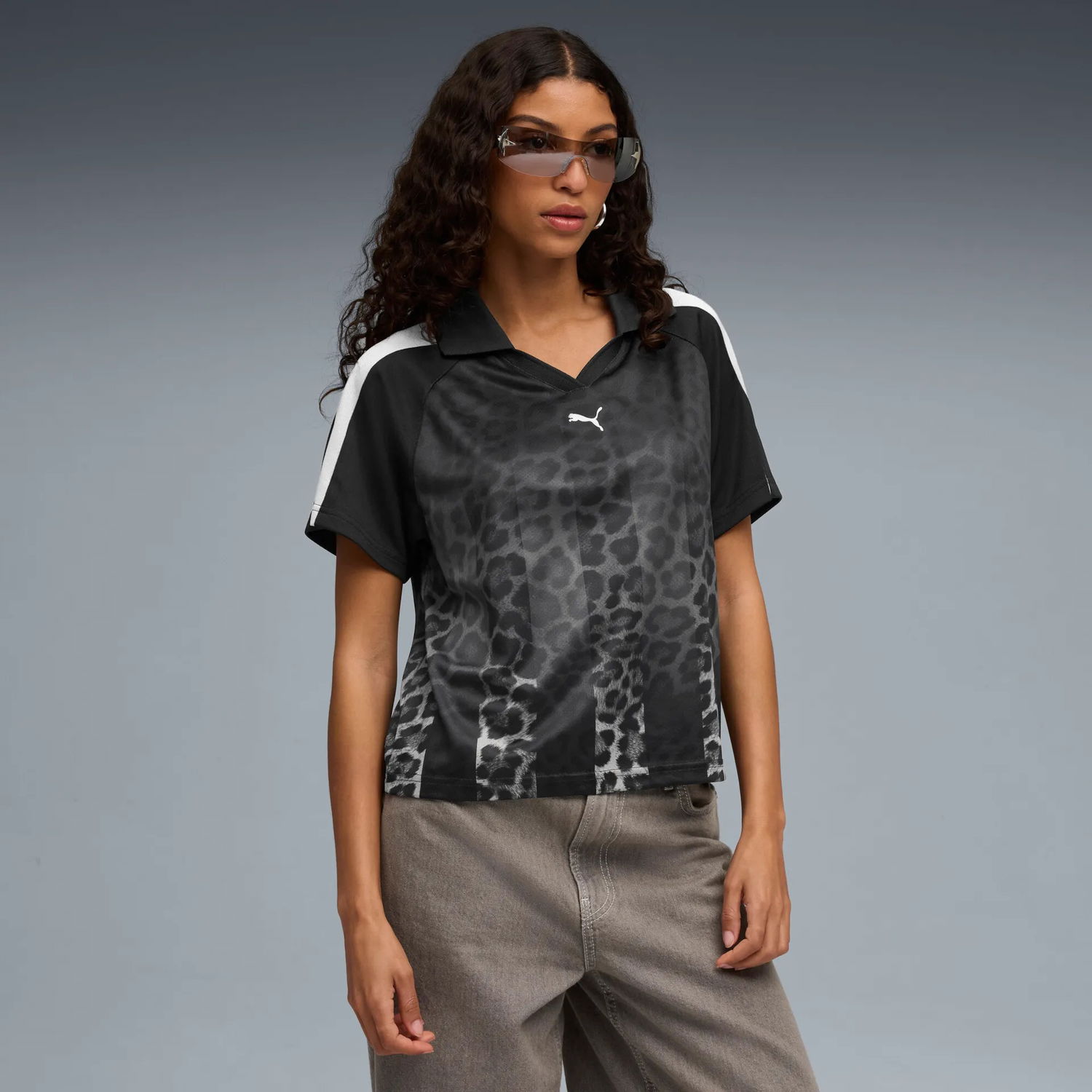 Dres Puma T7 Leo Luxe Relaxed Jersey Čierna | 633499-01, 1