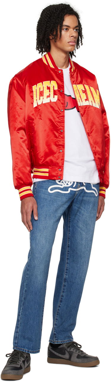Bomber bunda BBC IceCream ICECREAM Embroidered Bomber Jacket Červená | IC23403, 3