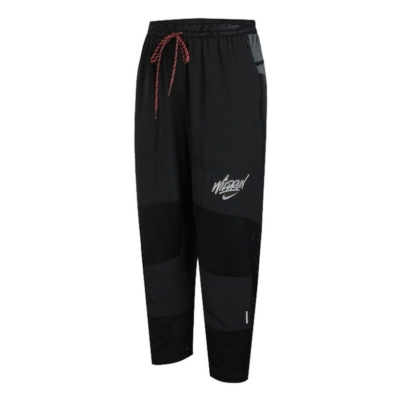 Tepláky Nike Letter Print Pocket Splice Cropped Running Pants Čierna | DA1153-010