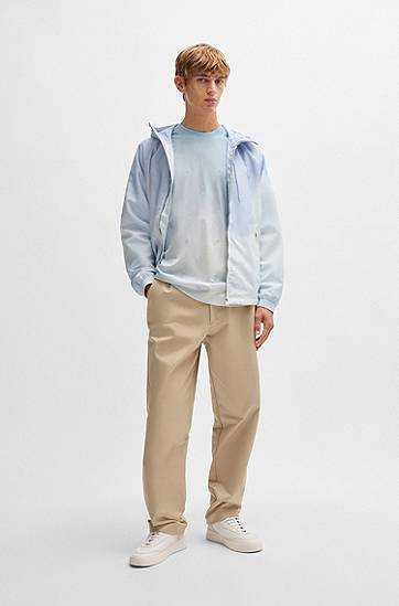 Tričko BOSS Cloud-Artwork T-Shirt with Double B Monograms Modrá | 50531387, 1