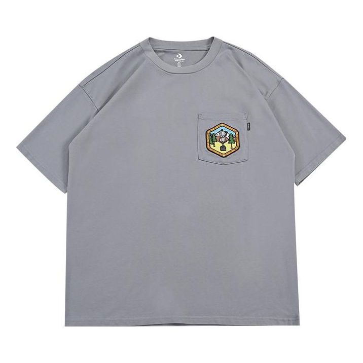 Tričko Converse Pocket Logo Graphic Tee Šedá | 10025881-A03, 0