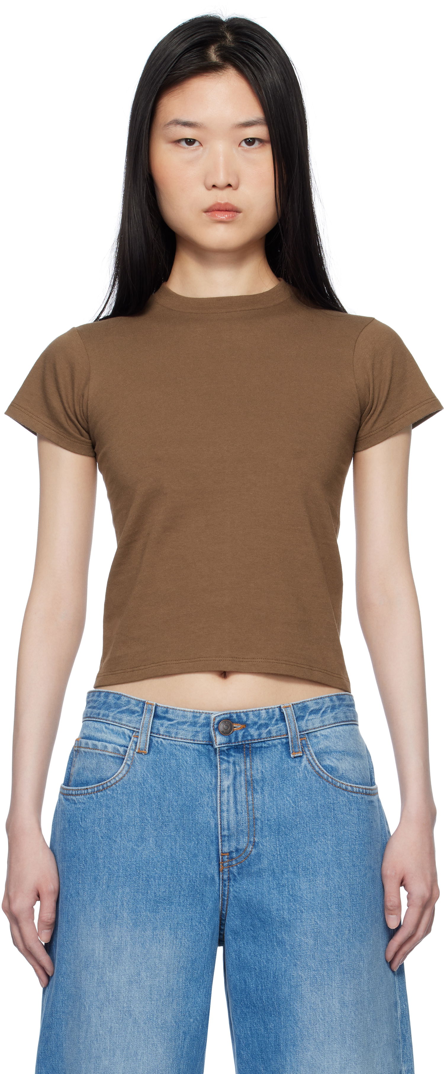 Crop Top The Row The Row Tommy T-Shirt Hnedá | 7727-K603, 0