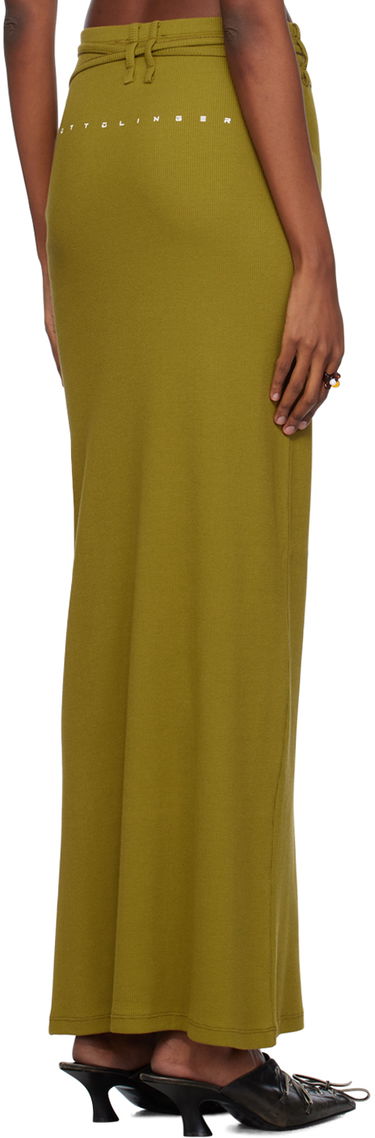 Sukňa Ottolinger Ottolinger Rib Maxi Skirt Zelené | 408002, 2