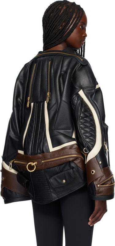 Bunda Junya Watanabe Junya Watanabe Komine Protector Faux-Leather Jacket Čierna | JO-J003-051-1, 2