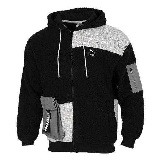 Mikina Puma Retro Block Sherpa Full-Zip Jacket Čierna | 530711-01
