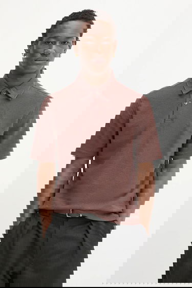 Polo tričko Samsoe Samsoe Samsoe Samsoe SAKVISTBRO Polo Shirt Hnedá | M10000053, 0