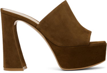 Tenisky a topánky Gianvito Rossi Suede Platform Mules Hnedá | G16990.70RIC.CAM, 0