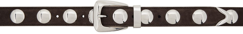 'The Benny' Suede Belt with Silver-Tone Hardware
