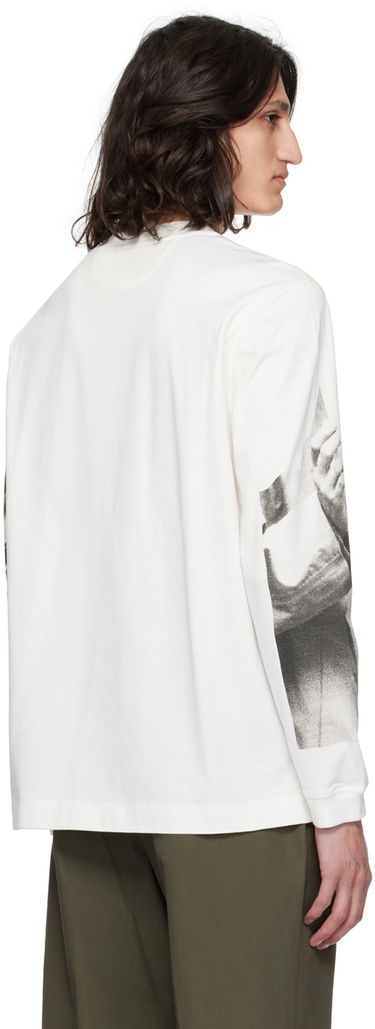 Tričko Paul Smith Paul Smith Printed Long Sleeve T-Shirt Biela | M1R-882Y-MP4305-01, 2