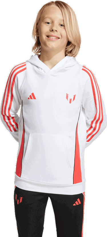 Mikina adidas Performance Messi Kids' Hoodie Biela | JY9524, 3