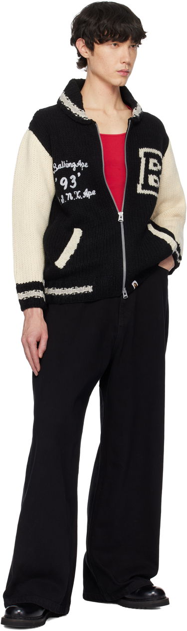 Sveter BAPE A Bathing Ape Cowichan Knit Cardigan Čierna | 001KNK801002M, 3