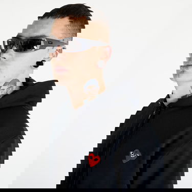 Mikina Comme des Garçons PLAY Heart Logo Sweatshirt Knit UNISEX Čierna | AZT172 black, 4