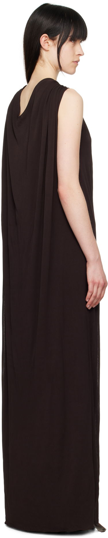 Šaty Jil Sander Jil Sander Draped Maxi Dress Hnedá | J02CT0473_J20041, 2