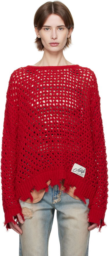 Sveter Andersson Bell Andersson Bell Damaged Boatneck Sweater Červená | atb1240u, 0