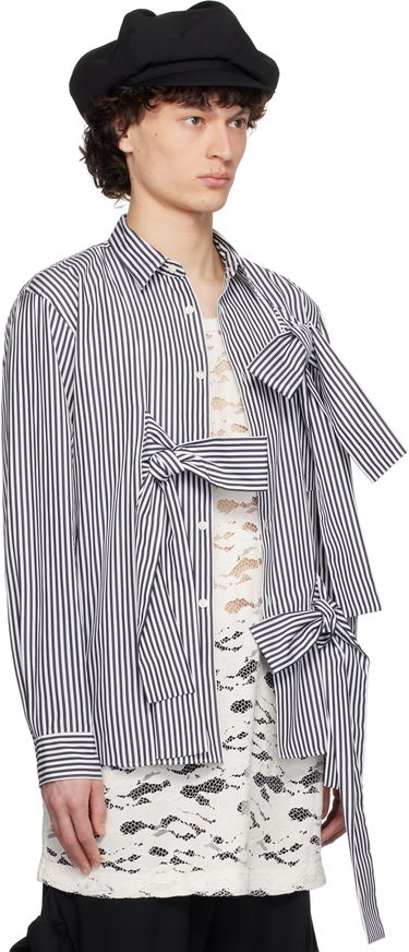 Košeľa Comme des Garçons Homme Plus Broad Stripe Tie Shirt Navy | PO-B018-051, 1