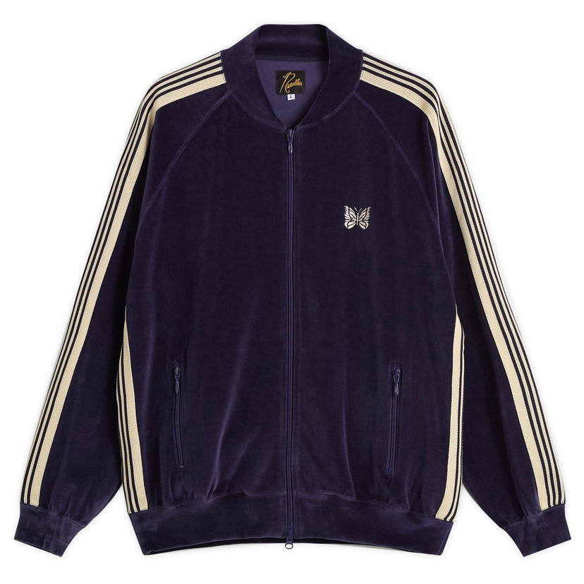 Bomber bunda Needles Needles Velour Rib Collar Track Jacket, Size Small Fialová | RW323-A