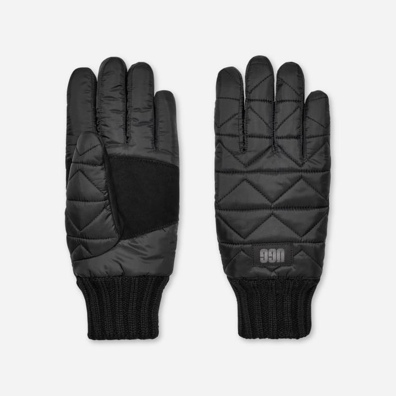 Rukavice UGG Quilted Gloves Size L Čierna | 101054-BLK, 1