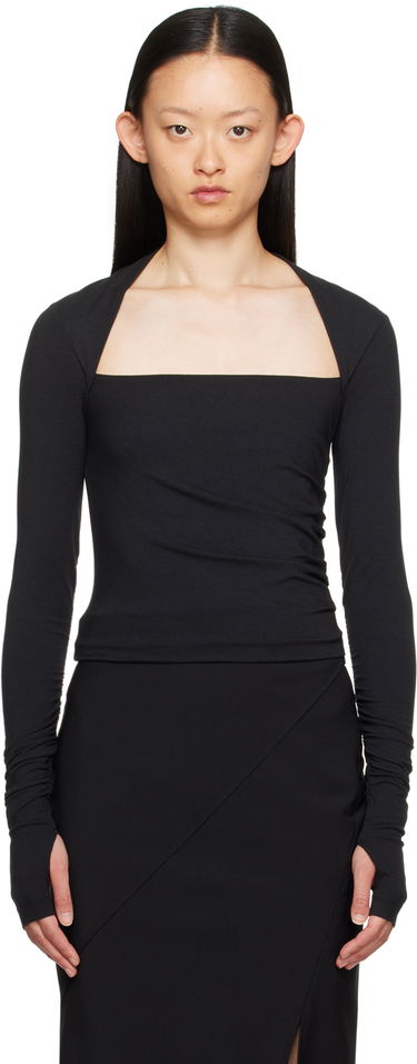 Tričko Helmut Lang Helmut Lang Shrug Long Sleeve T-Shirt Čierna | N06HW518, 0