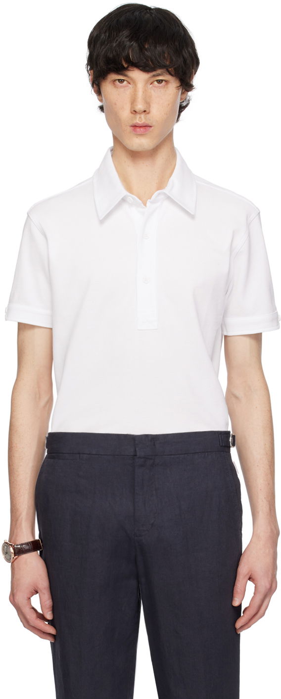 Polo tričko Orlebar Brown Sebastian Polo Biela | 275831, 0