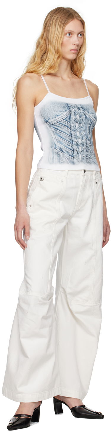 Cargo nohavice Feng Chen Wang Feng Chen Wang Cargo Jeans Biela | FWS19TR03, 3