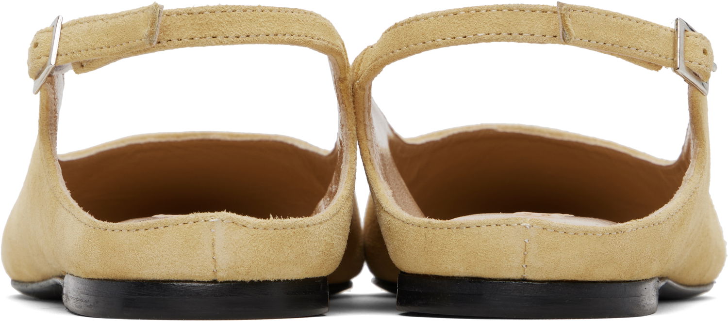 Starostlivosť o obuv BY FAR BY FAR Koyna Kid Suede Leather Ballerina Flats Žltá | MWFFC026KL007BG039PL, 1