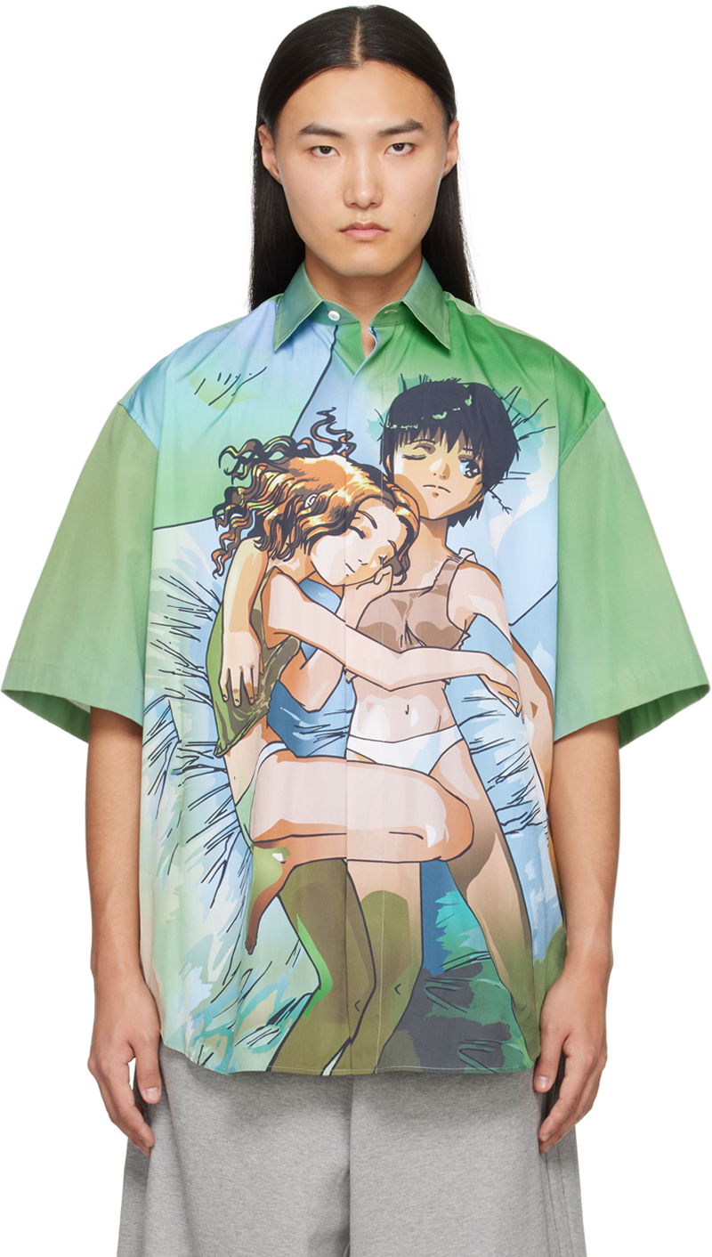 Košeľa VETEMENTS Anime Shirt Zelené | UE64SH900Z, 0