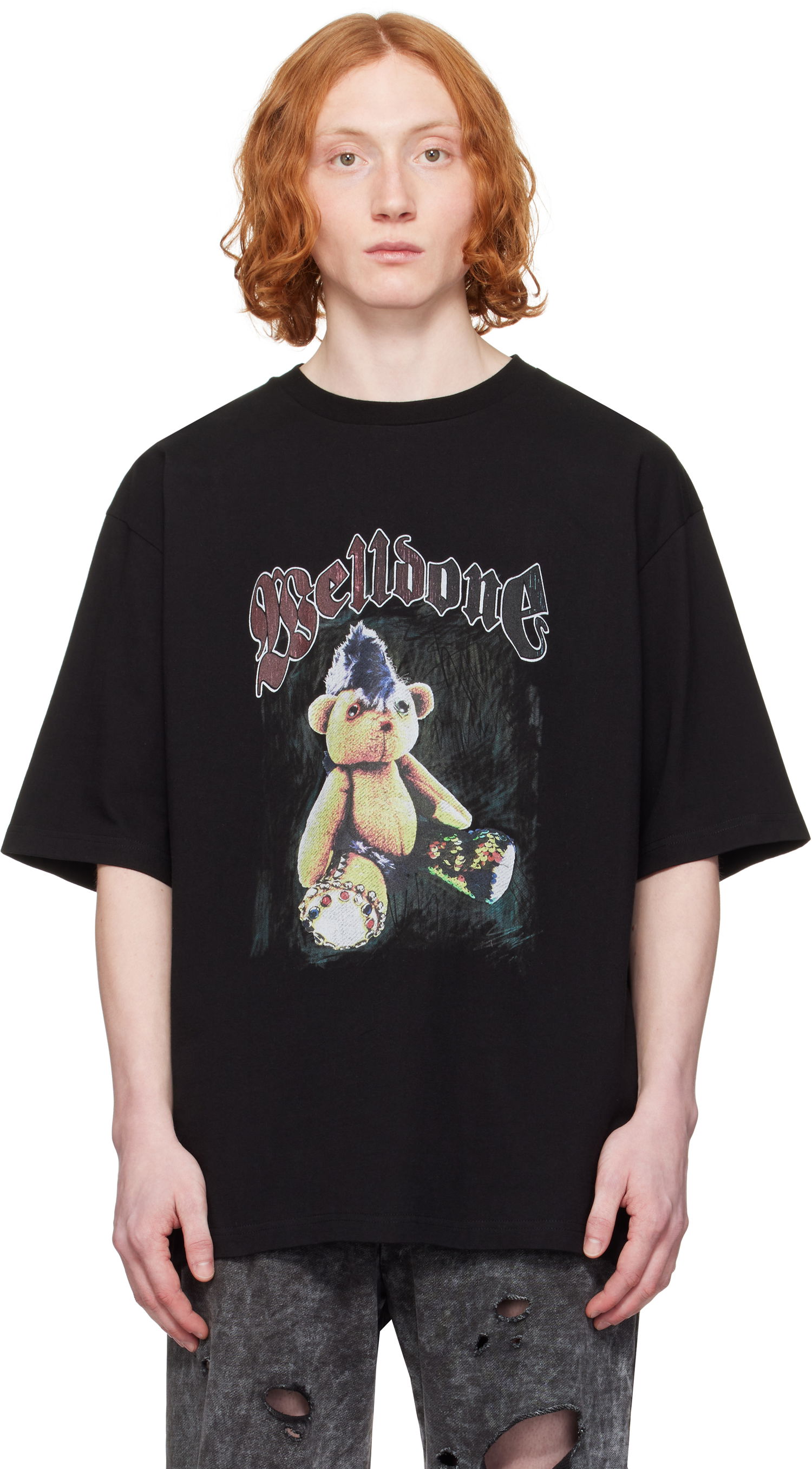 Tričko We11done We11done Punk Teddy Graphic T-Shirt Čierna | WD-TT0-25-747-U-BK, 0