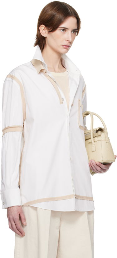 Košeľa Maison Margiela Maison Margiela Contrast Trim Shirt Biela | S51DT0018 M35391, 1