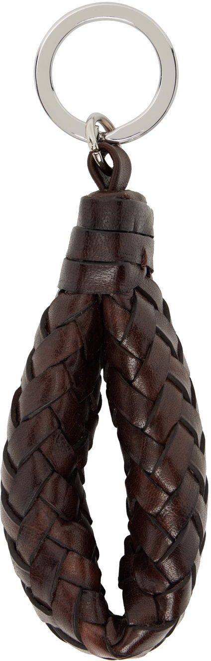 Kľúčenka LEMAIRE Lemaire Chevron Leather Keychain Hnedá | SL0059 LL0110, 1